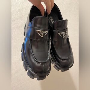 Prada Monolith leather Loafers